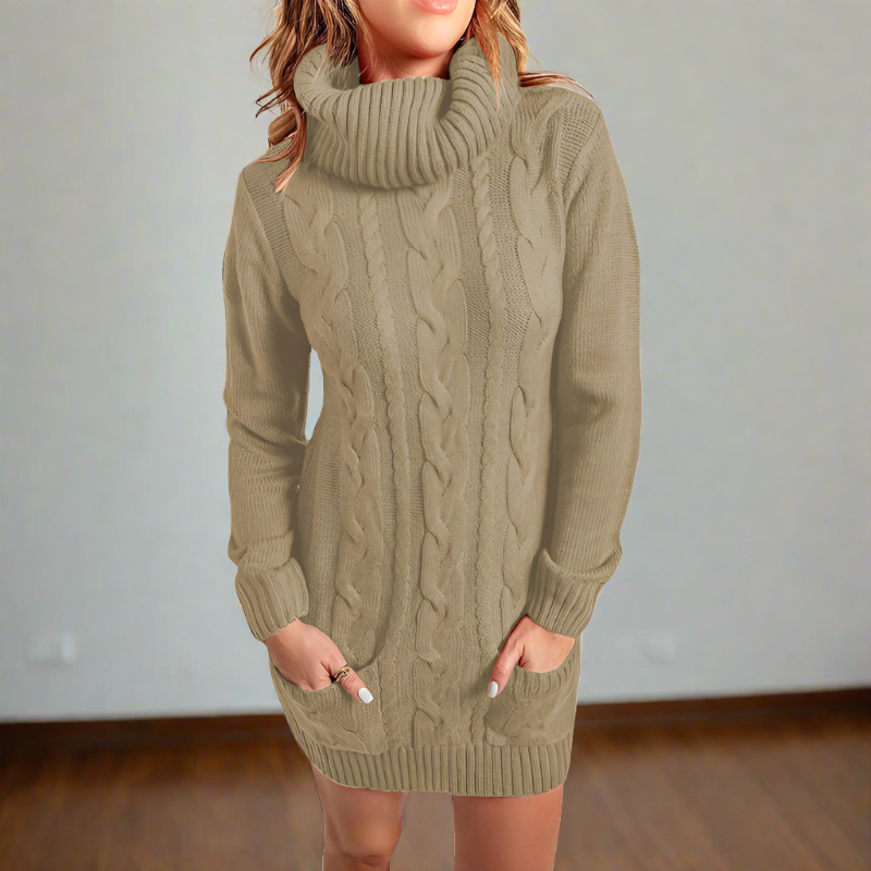 Liva – Eleganter Strickpullover mit Rollkragen und langen Ärmeln