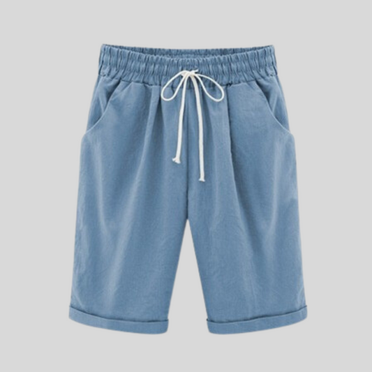 Laura – Bequeme Baumwollshorts mit Kordelzug in der Taille