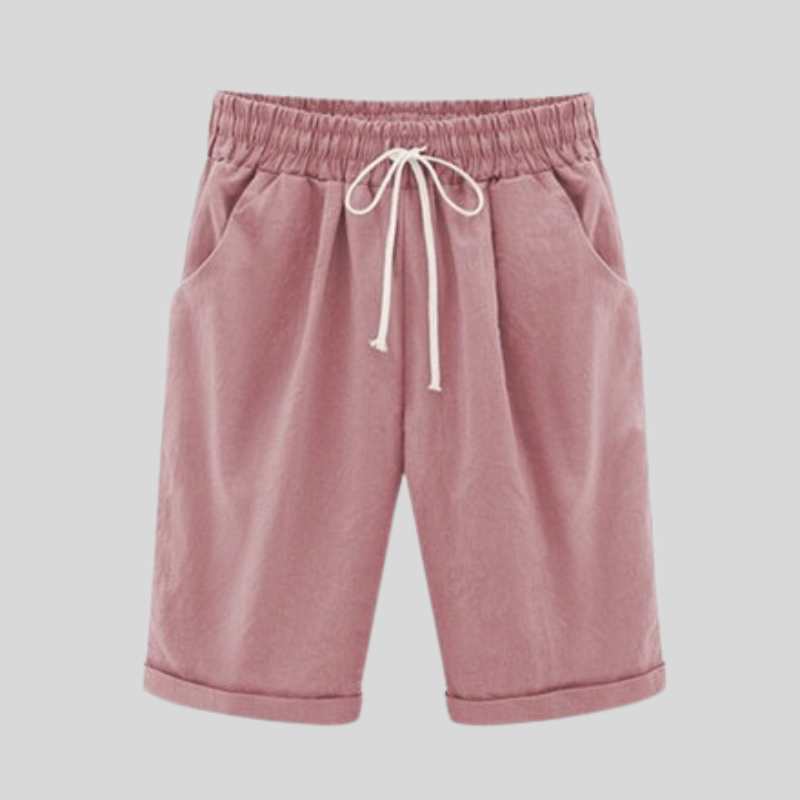 Laura – Bequeme Baumwollshorts mit Kordelzug in der Taille