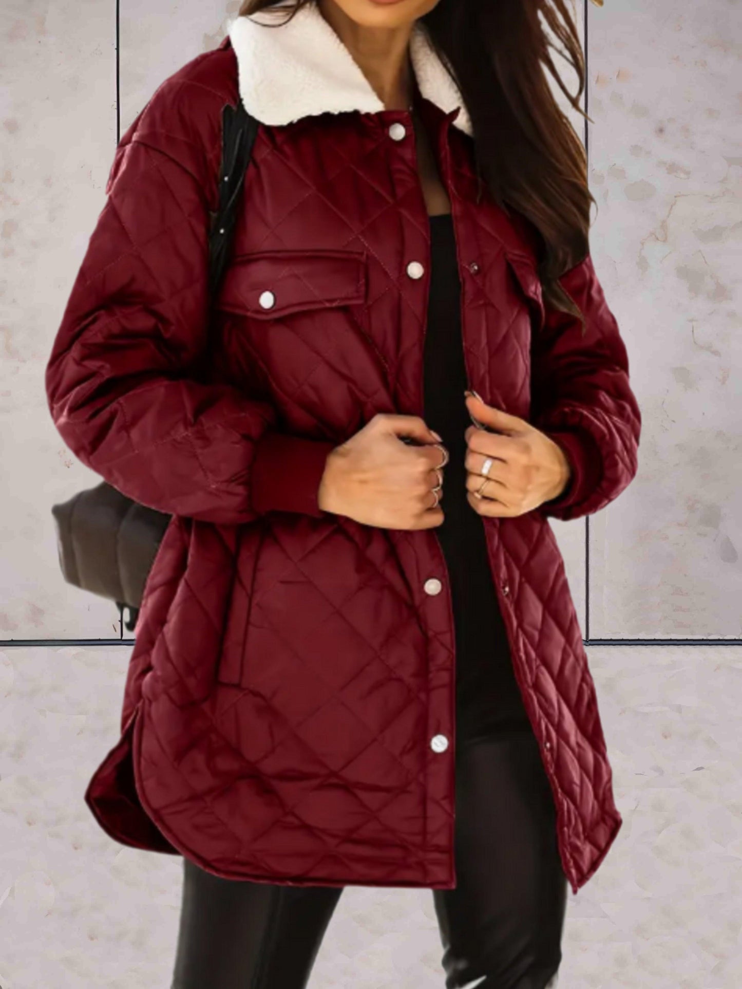 Schicke, gemütliche und stylische lange Winterjacke für Damen