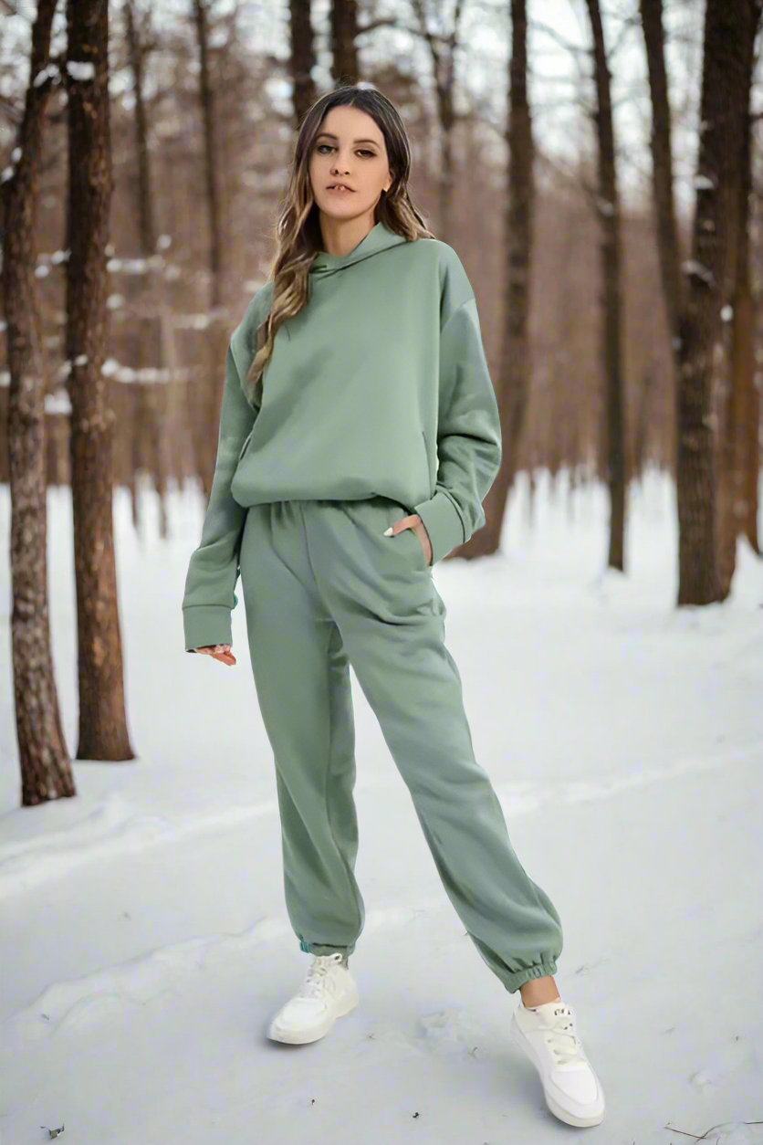 Gemütliches, stylisches, vielseitiges Hoodie- und Jogginghosen-Set für Damen