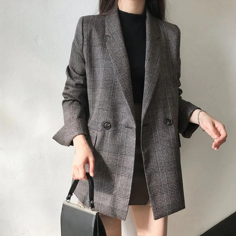 Plaid Oversized Blazer - Zeitlose Eleganz, Vielseitig und Bequem