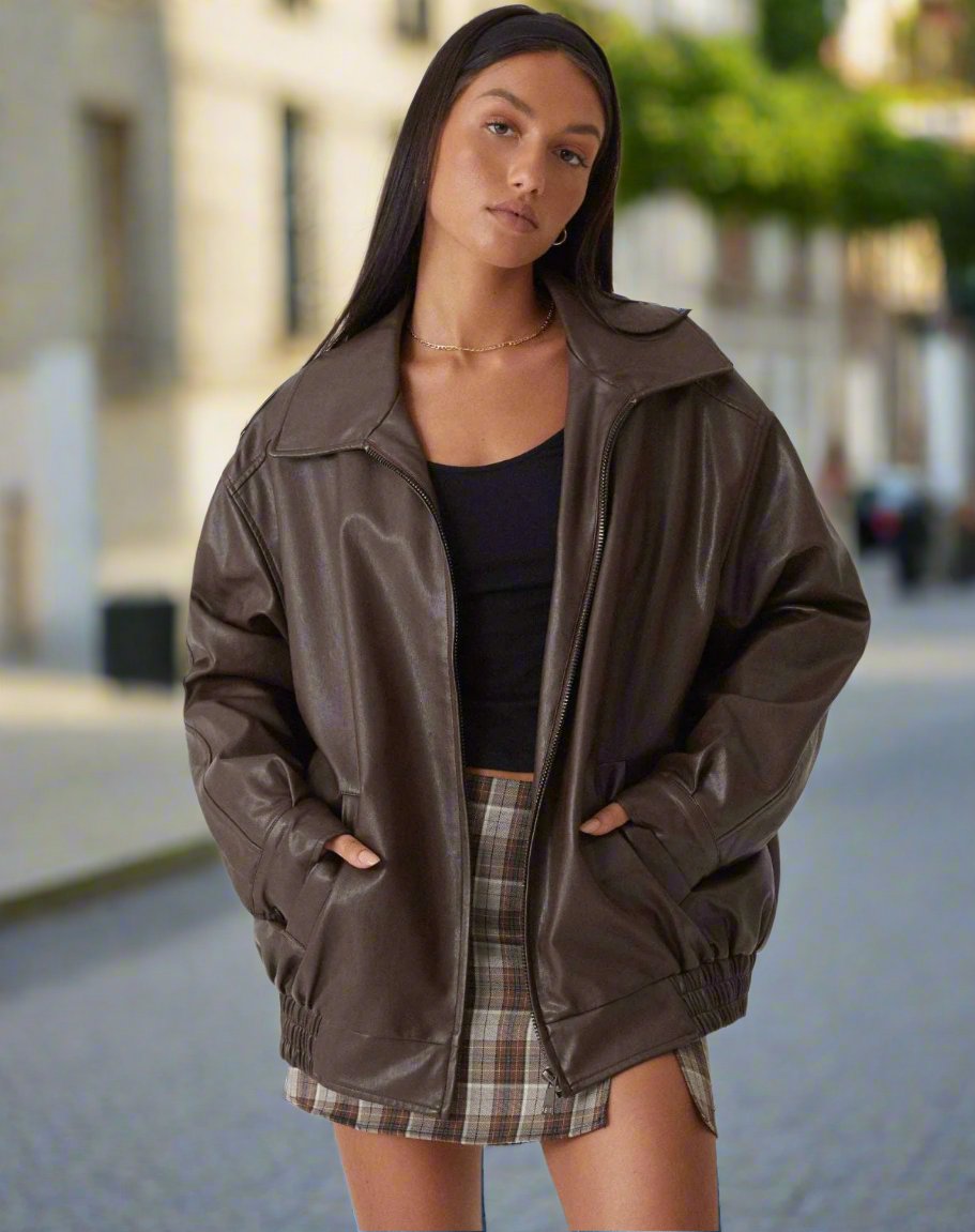 Elegante, zeitgenössische, übergroße Jacke für Damen