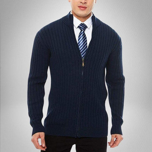 Clemens - Warmer Strickcardigan mit Reißverschluss