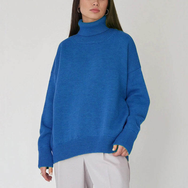 Pia - Weit geschnittener warmer Rollkragenpullover